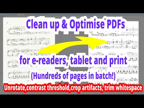 Optimising PDF Scanned