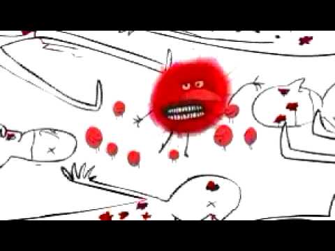 Winner of British Animation Award 2008, public choice: commercial catagory - We made this film for Amnesty International - Brian Cox is the voice of Measles.. an attempt to lure people back to old fashioned, diseased dying instead of the more modern war and killing style demises! 'It's just not natural!'