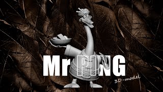 3D-sculpting of Mr Ping from cartoon Panda Kung Fu