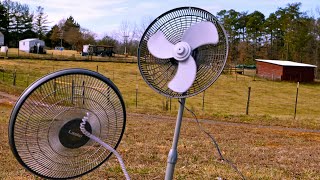 Grey Lasko Pedestal Fan Destruction