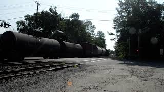 CSX ES44AH Duo 3213 & 3143 Leads A Long Westbound Mix Manifest Train Through Piscataway