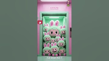 Labubu Overload in the Elevator! 🐰😂 | Full Brain Rot