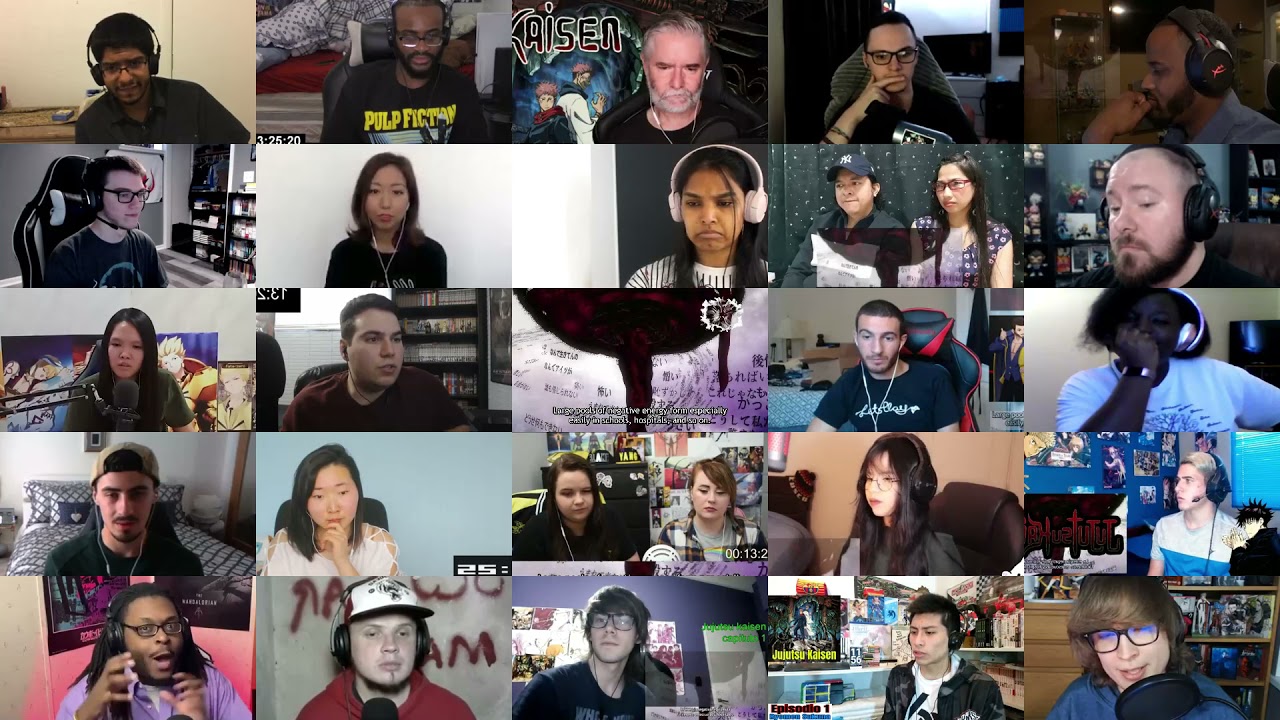 Jujutsu Kaisen Episode 1 Reaction Mashup Multi Reaction