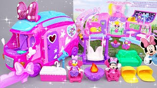 8 Minutes Satisfying with Unboxing Disney Minnie Mouse Toys Collection, Camper Van, Marvelous Market
