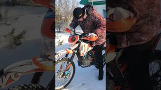 Холодный запуск в -16° после простоя, KAYO K1 #kayo #172fmm #зима #эндуро #enduro