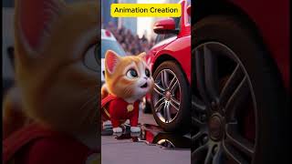 The Driver Almost Slipped… But The Cat Stopped Him 😳🐱#SmartCat,#HeroCat,#AnimalHero,#ViralShorts,