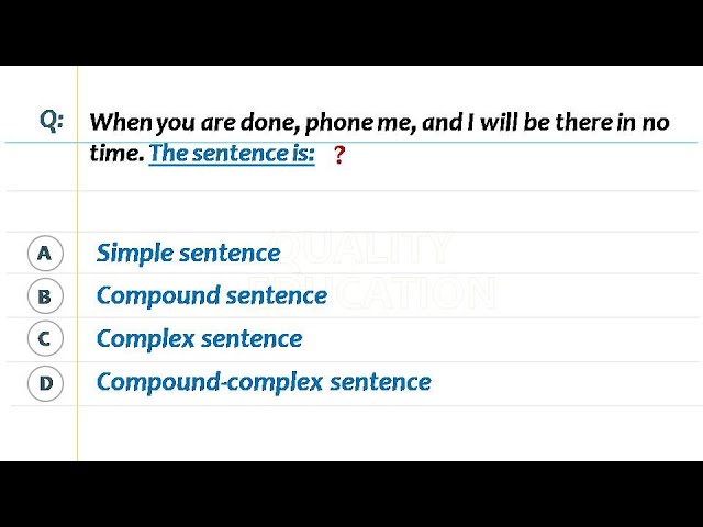 Complex vs Compound Sentences