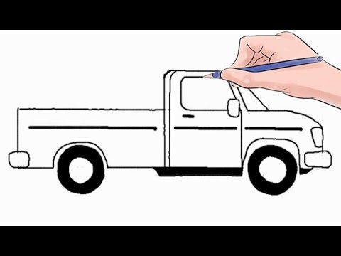 How to Draw a Pickup Truck Easy Step by Step - YouTube
