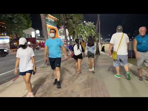 Pattaya Beach Road after midnight | Thailand pattaya
