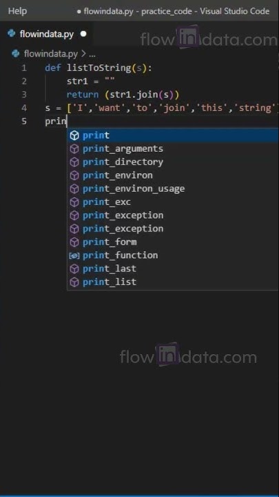 Python program to convert a list into a string #shorts - YouTube