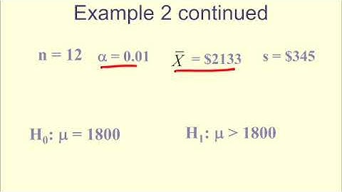 Introduction to Statistics, Section 8.4: Part 2- Hypothesis testing with unknown standard deviation