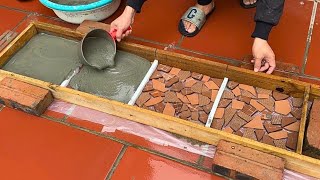 Detail How To Make Plant Pots From Cement And Ceramic Tile  Simple And Creative