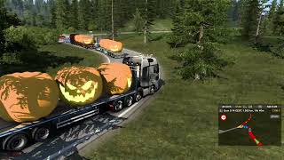 Euro Truck Simulator 2 MULTIPLAYER - CALABAZAS GIGANTES PARA HALLOWEEN TruckersMP