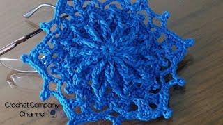 كروشيه وحده مفرش سرير او مفرش سفره جديده _ Crochet Flower Motif #صحبه_الكروشيه