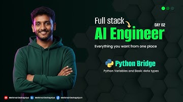 Become an AI Engineer | Python Bridge | Python variables and basic data types | Day 02 | Sinhala