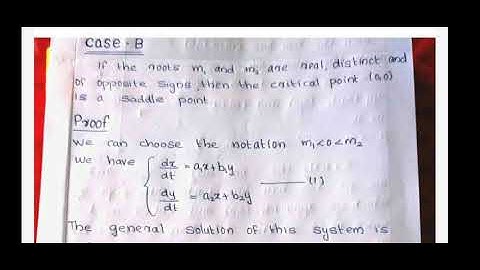 section 60-critical point and stability for linear system - case B