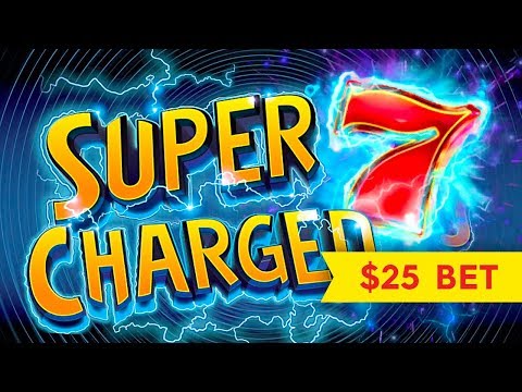 RETRIGGER BONUS! Super Charged 7s Slot - $25 MAX BET!