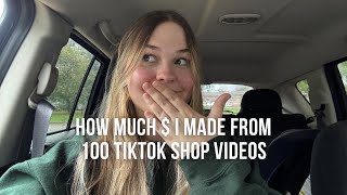 Information I posted 100 tiktok shop videos in september… how much did I make | side hustle from home Update