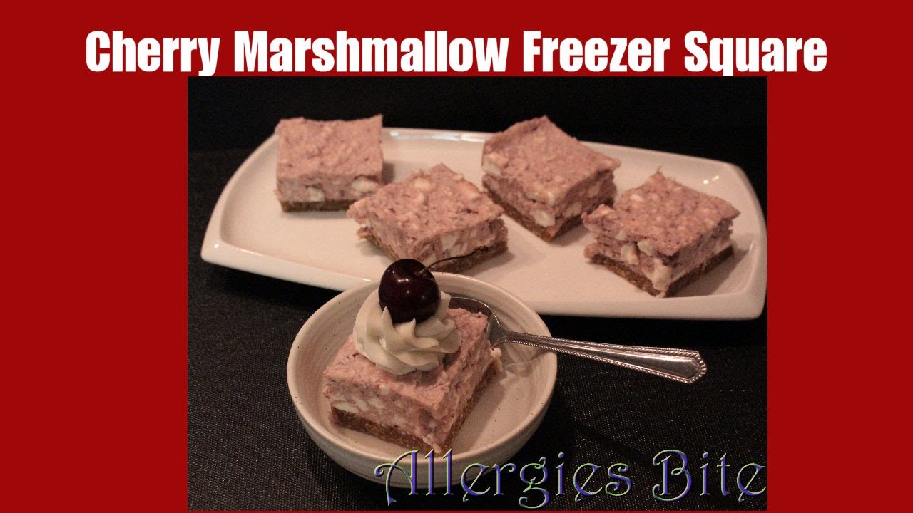 Cherry Marshmallow Freezer Squares