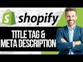 How to Add Homepage Title Tag & Meta Description in Shopify