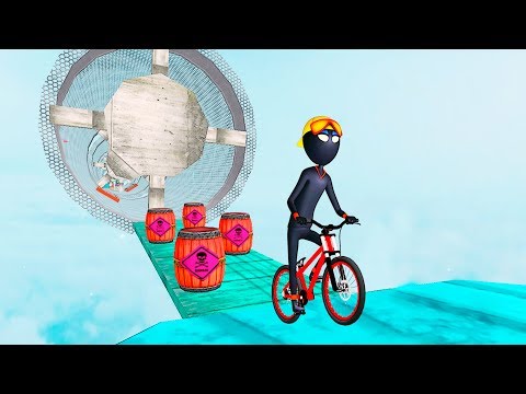 Bike Racing Games - Stickman BMX Stunts - Gameplay Android free games