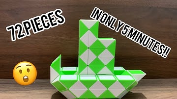 Crafting a Ship from 72-Piece Snake Cube | Step-by-Step Tutorial #SnakeCubeCraft #PuzzleArt #CubeArt