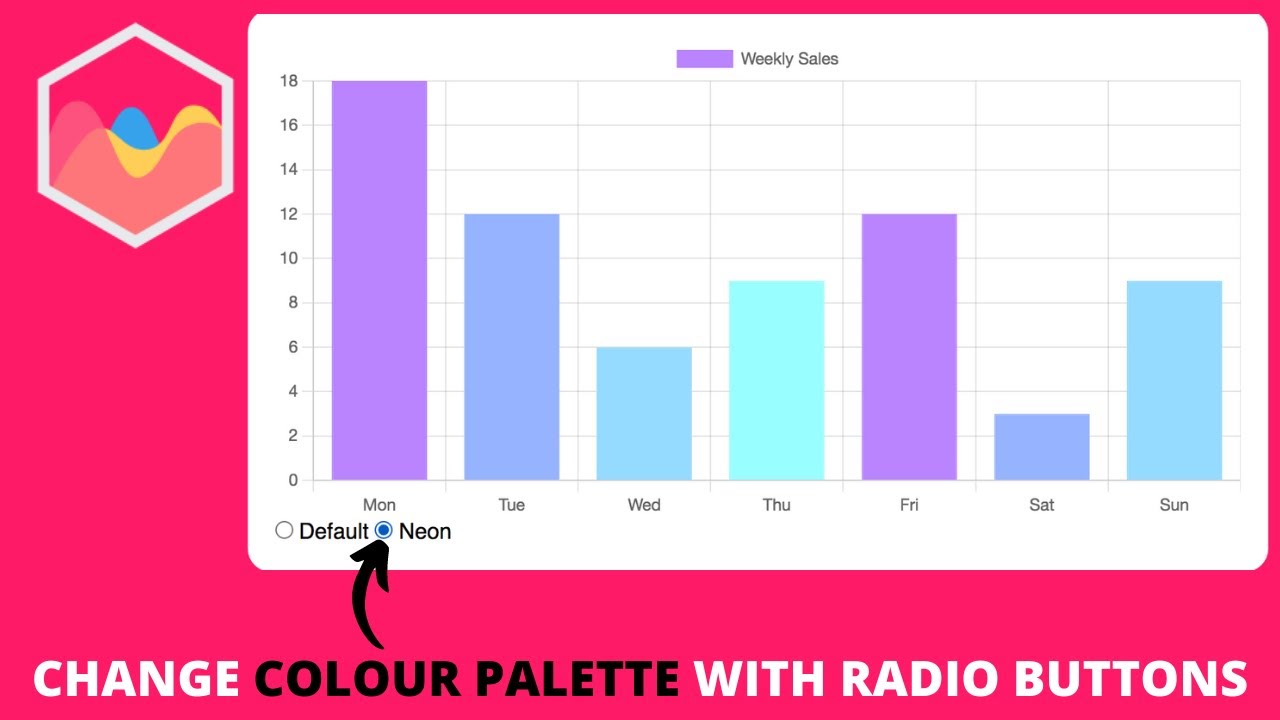How to Change Colour Palette with Radio Buttons in Chart JS - YouTube