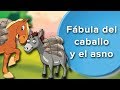 Fábula del caballo y el asno para niños. Cuentos con moraleja y valores para niños