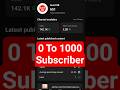 1000 Subscribers || 4000 Hours Watch Time || तक का मेरा YouTube सफर || Subscriber and Watch Time ||