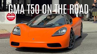 GMA T50 Insane Acceleration, On the Road, Up Close Details