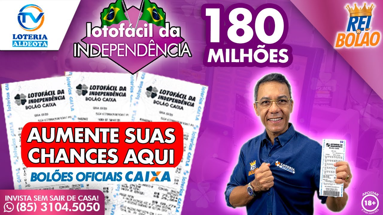 APOSTAS EXCLUSIVAS PARA A LOTOFÁCIL DA INDEPENDÊNCIA 2022! AUMENTE SUAS CHANCES COM BOLÕES CAIXA!