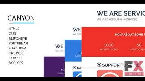 Preview Canyon - One Page Parallax Responsive Template TFore