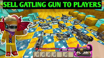 Selling 999 Gatling Gun To All People And Selling Diamond And Emerald Too | Skyblock BlockmanGo
