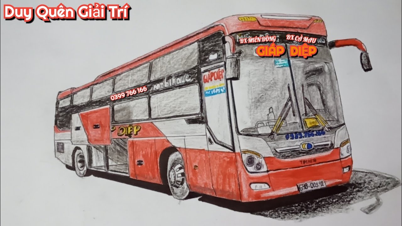 Bảng Vẽ 3D Vẽ Xe Giường nằm THACO Idol Giáp Diệp