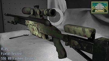 SSG 08 | Lichen Dashed - Wear and Float