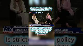 Student Confronts Karoline Leavitt on Voter Fraud 🔥🗳️ #VoterFraud #Politics