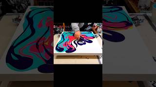 Insane Fluid Art Color Explosion! #shorts #acrylicpainting #fluidartist #art