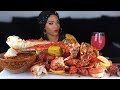 HUGE SEAFOOD BOIL MUKBANG | KING CRAB | SNOW CRAB| PRAWNS | LOBSTER TAILS| CRAWFISH | MUSSELS |