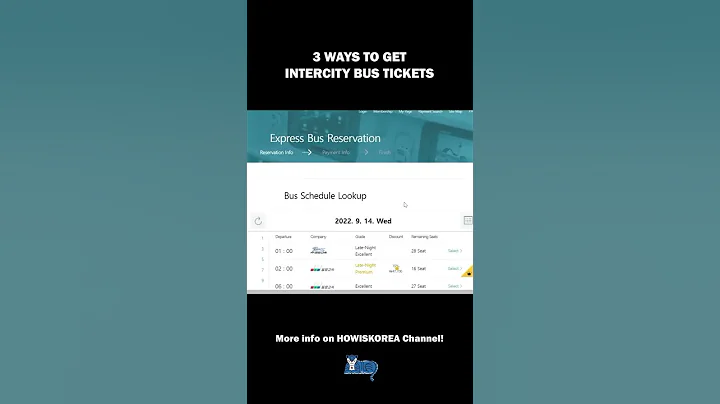 3 ways to get intercity bus tickets online in Korea | KOREA in 60 Seconds - DayDayNews