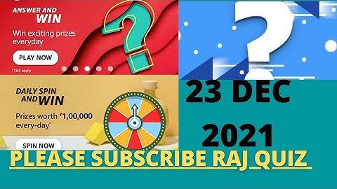Amazon Rewind 2021 Quiz Answers Today  | Amazon FZ Quiz Time Today Answer