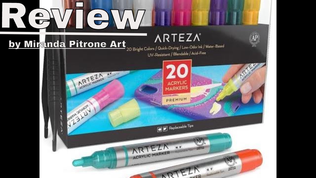 Arteza acrylic markers Review by Miranda Pitrone 