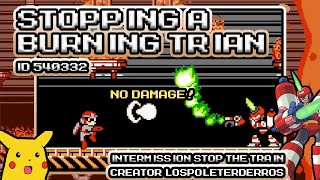 No Damage On A Burning Train What Could Go Wrong | Mega Man Maker
