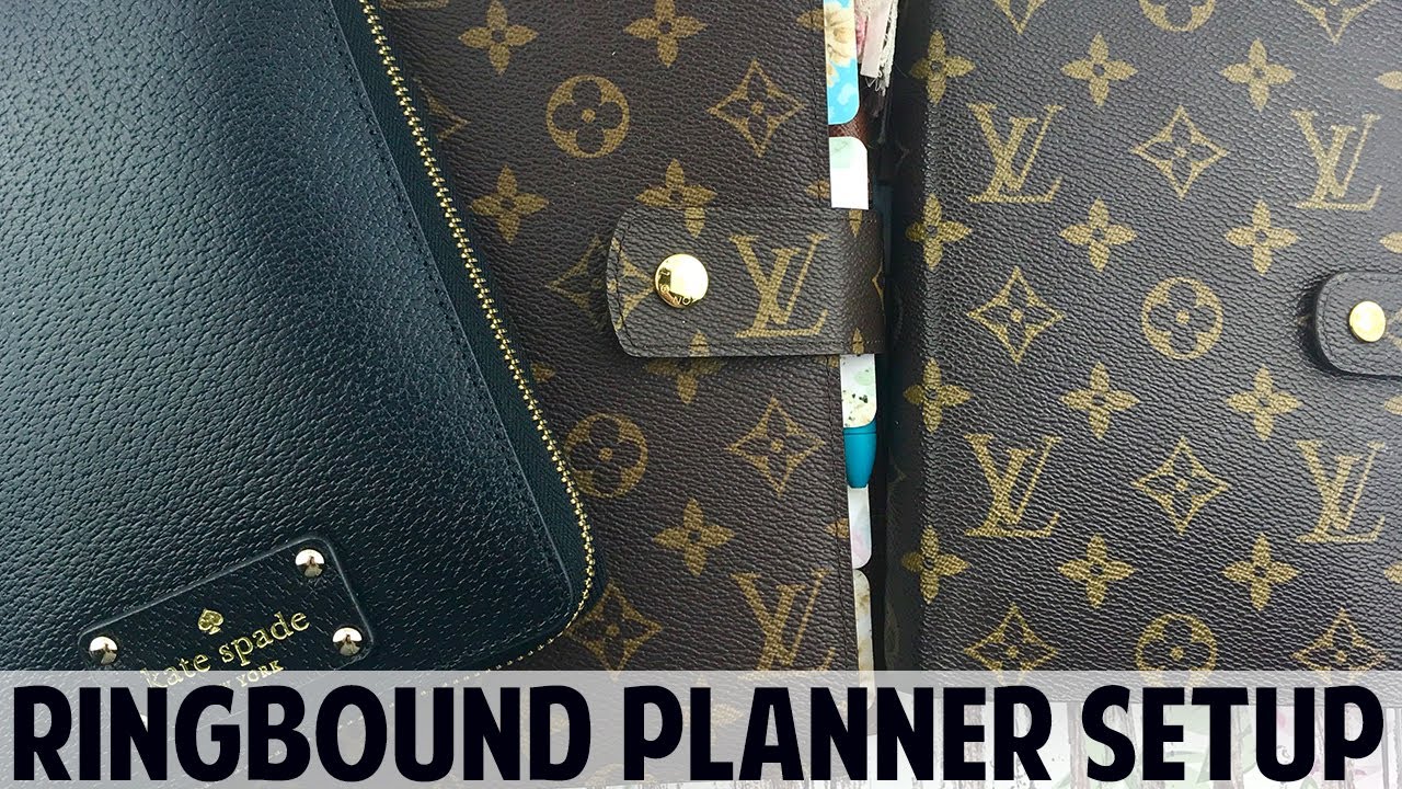 Ringbound Planner Setup | Louis Vuitton GM, MM, Kate Spade Agenda - YouTube