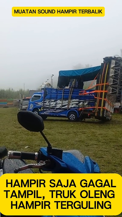 The truck carrying the Nanda Audio sound system almost overturned #sound