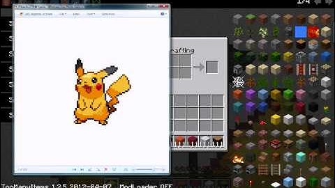 Pikachu Sprite Minecraft Pixel Art!
