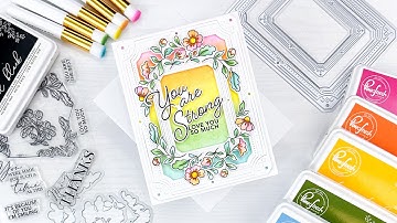 Ombré Background and Florals with Channin