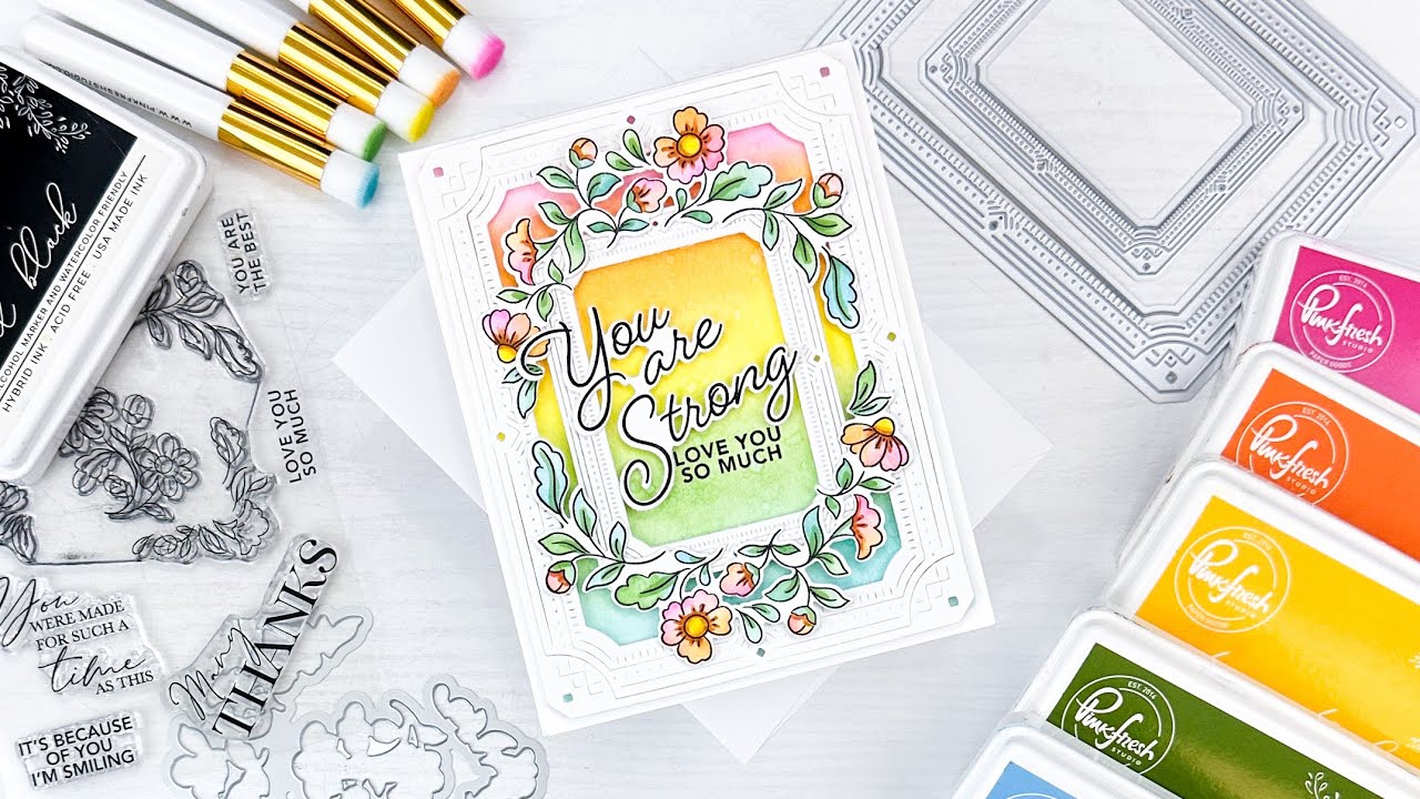 Ombré Background and Florals with Channin