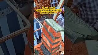 Curved Brick Mastery! Pro Builds Smooth Arc with Precision 🧱🔥