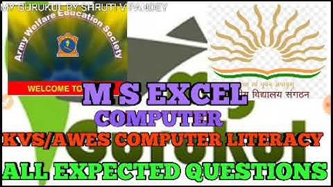 AWES/KVS/PRT/TGT/PGT/ COMPUTER M S EXCEL