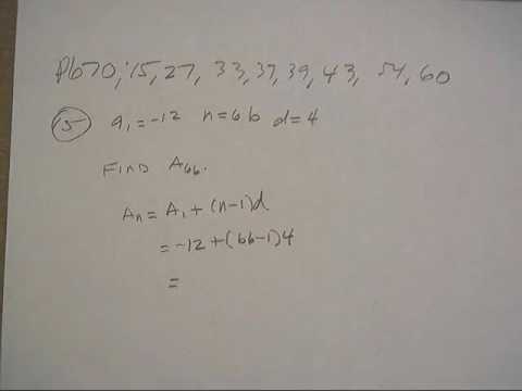 ARITHMETIC SEQUENCES P670; #15